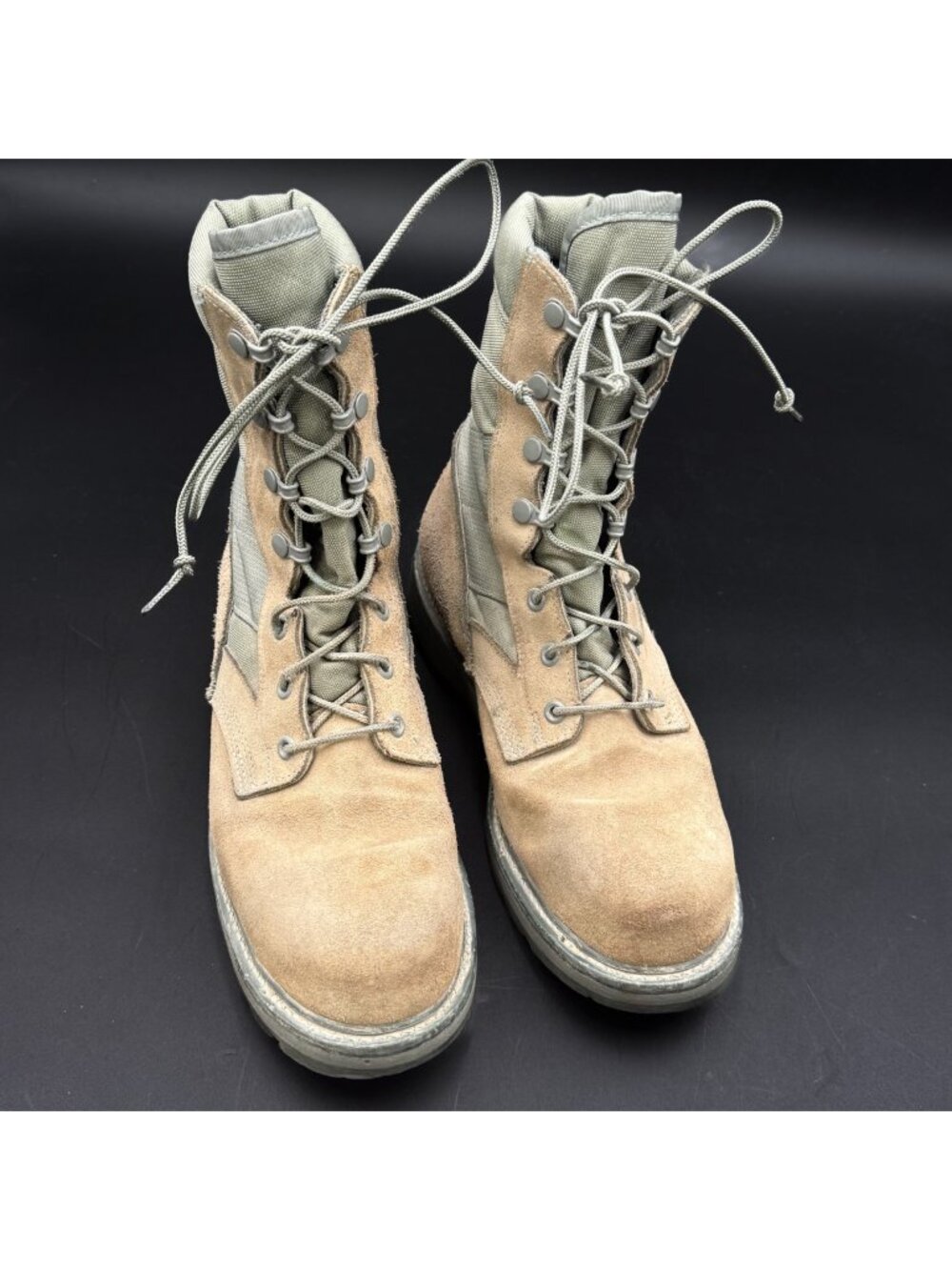 Mens US Military Desert Steel Toe Boots  8R Tan Combat Tactical Hot Weather USA